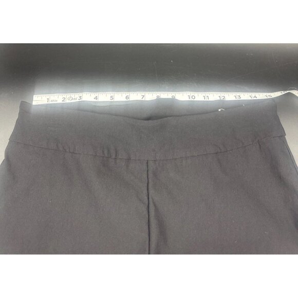 Soft Surroundings Womens Black Pull On Crochet Hem Cropped Pants Sz L - Picture 9 of 12
